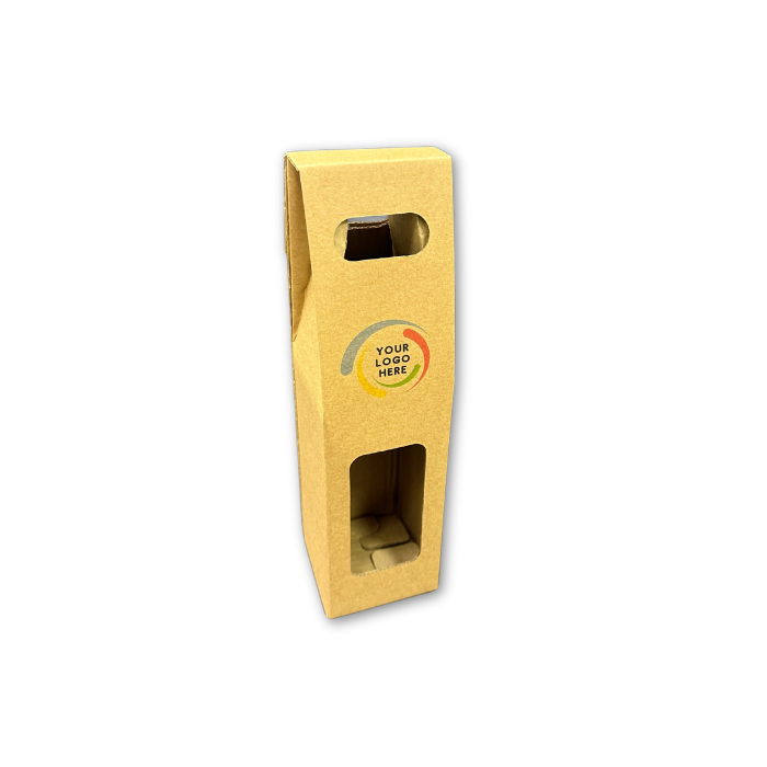 Custom Printed Wine Presentation Carriers - Brown